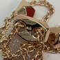 Designer Kendra Scott Gold-Tone Crystal Cut Stone Link Chain Bracelet image number 4