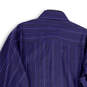 NWT Mens Blue Pinstripe Long Sleeve Collared Button-Up Shirt Sz XXL 18-18.5 image number 4