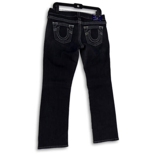 Womens Blue Dark Wash Denim Pockets Stretch Straight Leg Jeans Size 30 image number 2