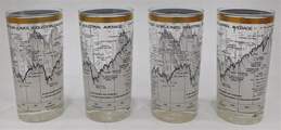4 Cera Dow Jones Industrial Average 1958-1968 Tumblr Highball Glasses