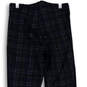 NWT Womens Black Blue Plaid Pull On Skinny Leg Dress Pants Size Small image number 4