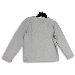Womens Gray Heather V-Neck Stretch Long Sleeve Pullover T-Shirt Size Small alternative image