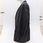 Melange Grey Pinstripe Wool Tailored Blazer Suit Jacket With COA image number 4