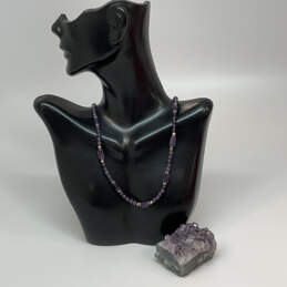 Designer Silpada 925 Sterling Silver Purple Amethyst Beaded Necklace