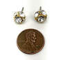 Designer Kate Spade Stylish Gold-Tone Crystal Pave Stone Ball Stud Earrings image number 2