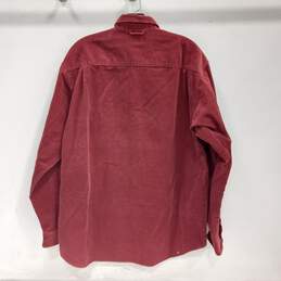 Columbia Men's Burnt Red Corduroy Button-Up Shirt Size M alternative image