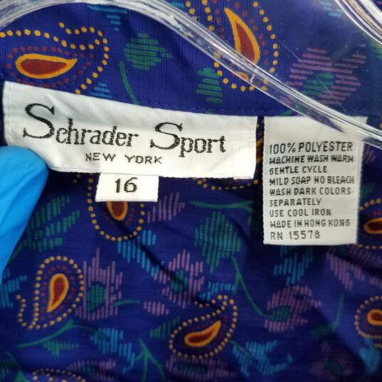 Schrader Sport Women's Blue Polyester Shirt Dress Size 16 image number 2