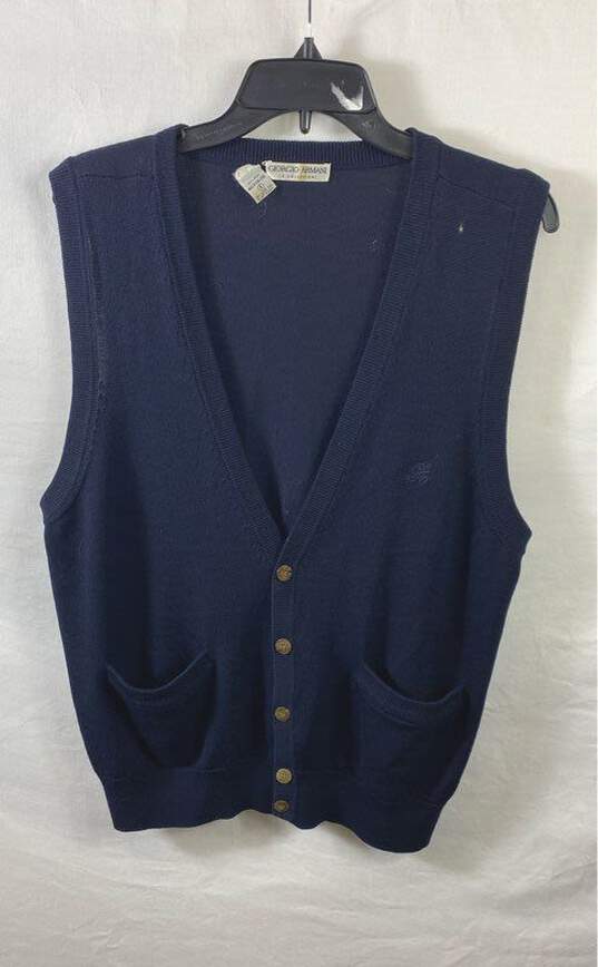 Giorgio Armani Blue Sweater Vest - Size Small image number 1