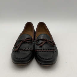 Mens Woodstock Black Brown Leather Slip-On Loafer Shoes Size 10.5 D