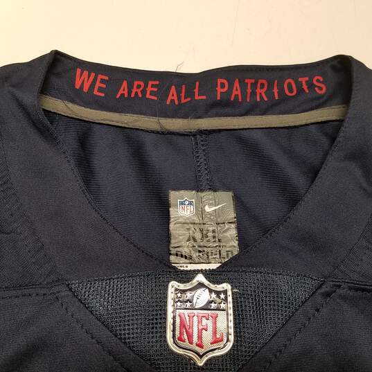 Mens Navy Blue New England Patriots Mac Jones#10 Football NFL Jersey Sz XXL image number 3