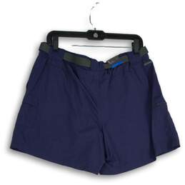 NWT Columbia Womens Blue Belted Waist Regular Fit Bermuda Shorts Size L alternative image