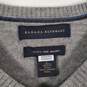 Mens Extra Fine Merino Wool Knitted V-Neck Long Sleeve Pullover Sweater Size L image number 4