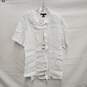 NWT Michael Kors MN's Basic White Slim Fit 100% Linen Short Sleeve Shirt Size XL image number 1