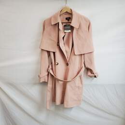 Topshop Blush Pink Belted Trench Coat WM Size 6 NWT