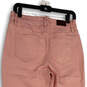 Womens Pink Denim Medium Wash Pockets Stretch Straight Leg Jeans Size 10 image number 4