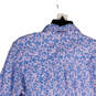 NWT Womens Pink Blue Floral Long Sleeve Collared Button-Up Shirt Size Large image number 4