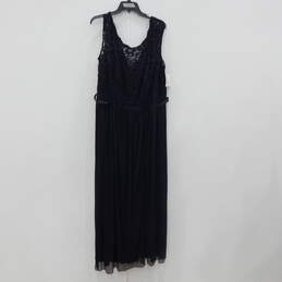 New Women Davids Bridal Size 22 All Black Straight Gown