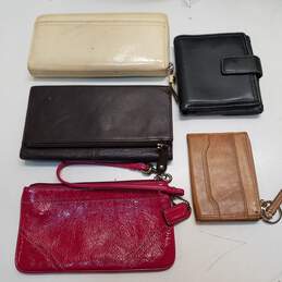 COACH Assorted Bundle Lot Set Of 5 Multi Leather Small Envelope Wallets alternative image