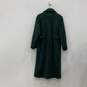Mens Green Notch Lapel Double Breasted Long Pea Coat Size 14 image number 2