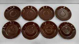 Set of 8 Fiesta Chocolate Brown Ceramic Saucers alternative image