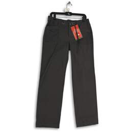 NWT The North Face Womens Gray Flat Front Straight Leg Ankle Pants Size Large