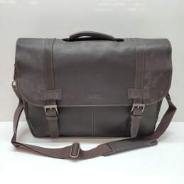 Kenneth Cole Reaction Show Business Genuine Leather Brown Briefcase Laptop Bag