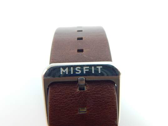 Misfit Phase Hybrid 007-AE0179 Matte Gunmetal Navy Blue Dial Brown Leather Band Smartwatch 60.2g image number 2