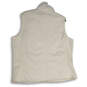 Womens White Sleeveless Mock Neck Pockets Full-Zip Quilted Vest Size 1X image number 2