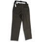 NWT Mens Gray Pleated Slash Pocket Straight Leg Dress Pants Size 33R image number 2