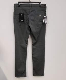 NWT Mens Gray Pockets Dark Wash Mid Rise Regular Fit Straight Jeans Size 33 alternative image