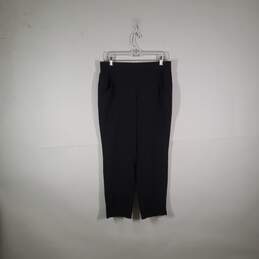 Womens Flat Front Elastic Waist Pull On Slash Pockets Dress Pants Size Medium alternative image