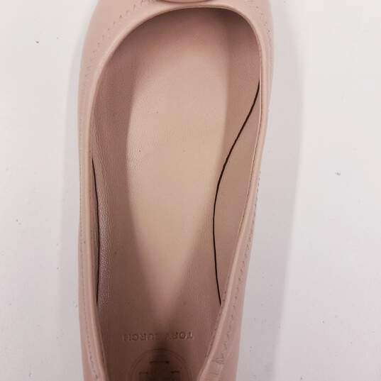 Tory Burch Leather Caroline Ballet Flats Pink 5 image number 7