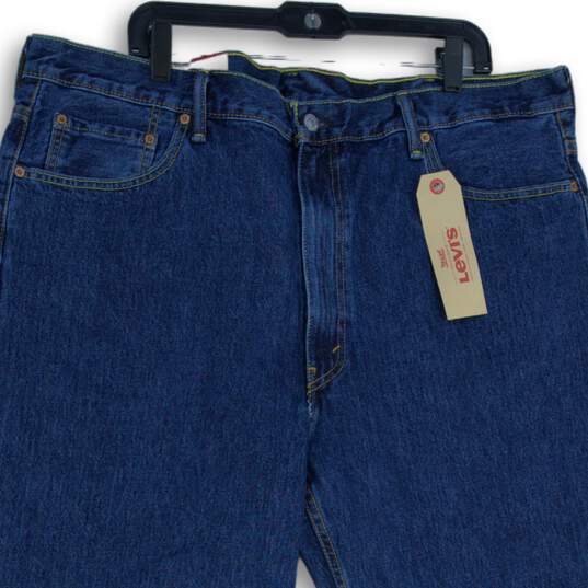 NWT Levi Strauss & Co Mens Blue Denim 550 Relaxed Fit Tapered Leg Jeans Sz 44X30 image number 3