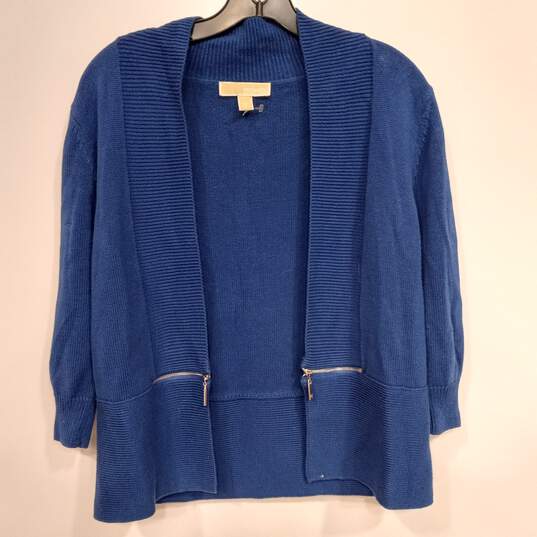 Women's Blue Open Sweater Jacket Size Medium image number 1