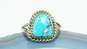 (G) 925 Silver Star Jewelry Albuquerque Turquoise Ring 2.8g image number 5