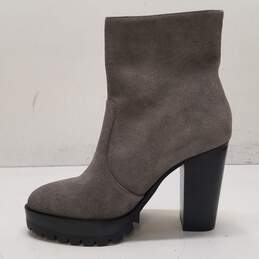AllSaints Suede Ana Ankle Booties Grey 8 alternative image
