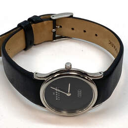 Designer Skagen 256SSLB Black Round Dial Leather Strap Analog Wristwatch alternative image