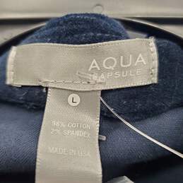 Aqua Women Navy Blue Velvet Blazer L NWT