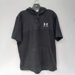 Under Armour Men's Black Short Sleeve Pullover Hoodie Size L