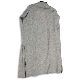 Womens Gray Sleeveless Side Zip Open Front Cardigan Sweater Size 14/16 alternative image