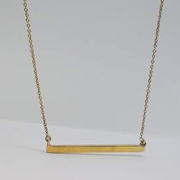 Sterling Silver Gold Tone Oval Locket Gemstone Moon Feather & Linear 3pcs Necklace Bundle 12.2g alternative image