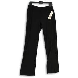 NWT Calvin Klein Womens Black Flat Front Slash Pocket Dress Pants Size 2
