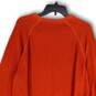 NWT Mens Orange Knitted Long Sleeve Crew Neck Pullover Sweater Size Large image number 3