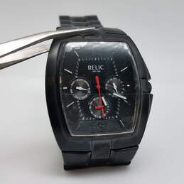 Relic ZR15497 40mm Multi Dial Analog 165 Ft Brushed Metal Watch 167g