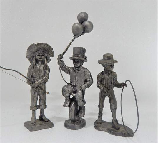 VTG Michael Ricker Pewter Figurines Circus Boys & Girls image number 2