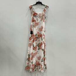 NWT Womens Multicolor Floral Sleeveless Ruffled Long Maxi Dress Size Large alternative image