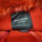 Kate Spade New York Faux Fur Collar Engine Red Wool Overcoat Women's Size 10 image number 5