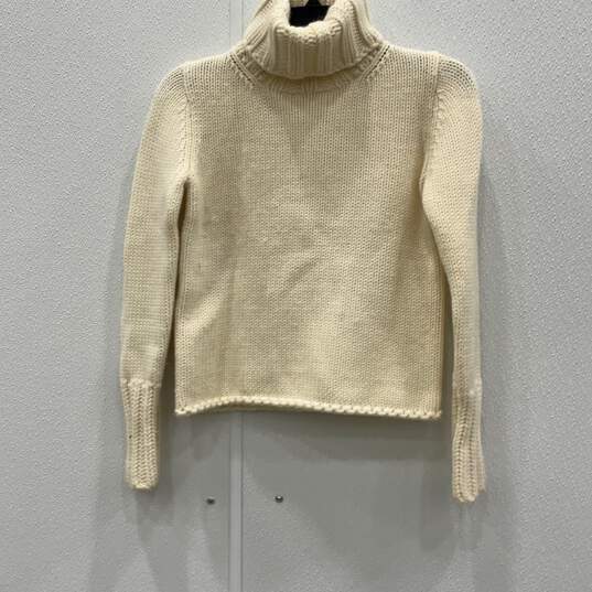 GAP Womens White Knitted Long Sleeve Turtleneck Pullover Sweater Size XS image number 1