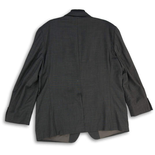 Mens Gray Long Sleeve Notch Lapel Single Breasted Two Button Blazer Size 46 image number 2