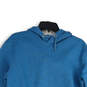 Womens Blue Kangaroo Pocket Long Sleeve Pullover Hoodie Size Small image number 4